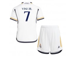 Real Madrid Vinicius Junior #7 Hjemmebanesæt Børn 2023-24 Kort ærmer (+ korte bukser)